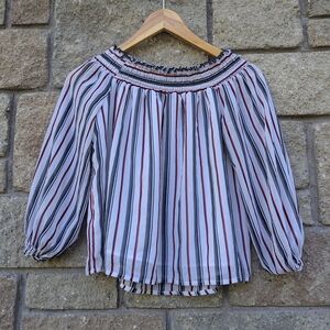 Striped Off-Shoulder Women's Top